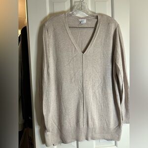 Old Navy cotton blend soft tunic sweater, relaxed V-neck cottage core size XL
